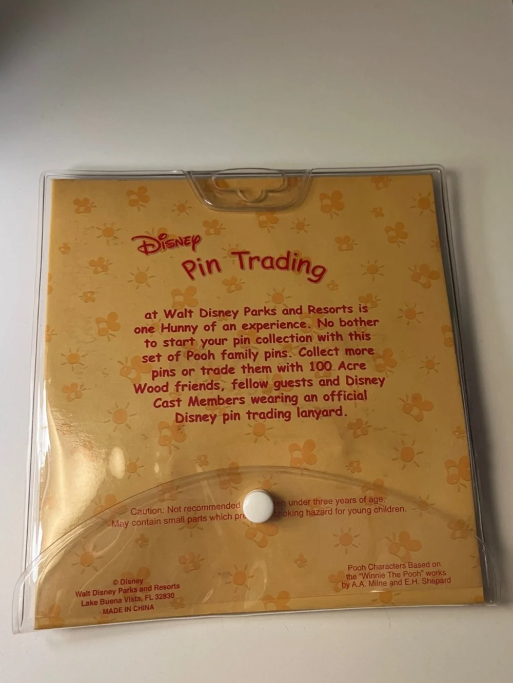 Disney Winnie the Pooh Yellow Red Pin Trading Set